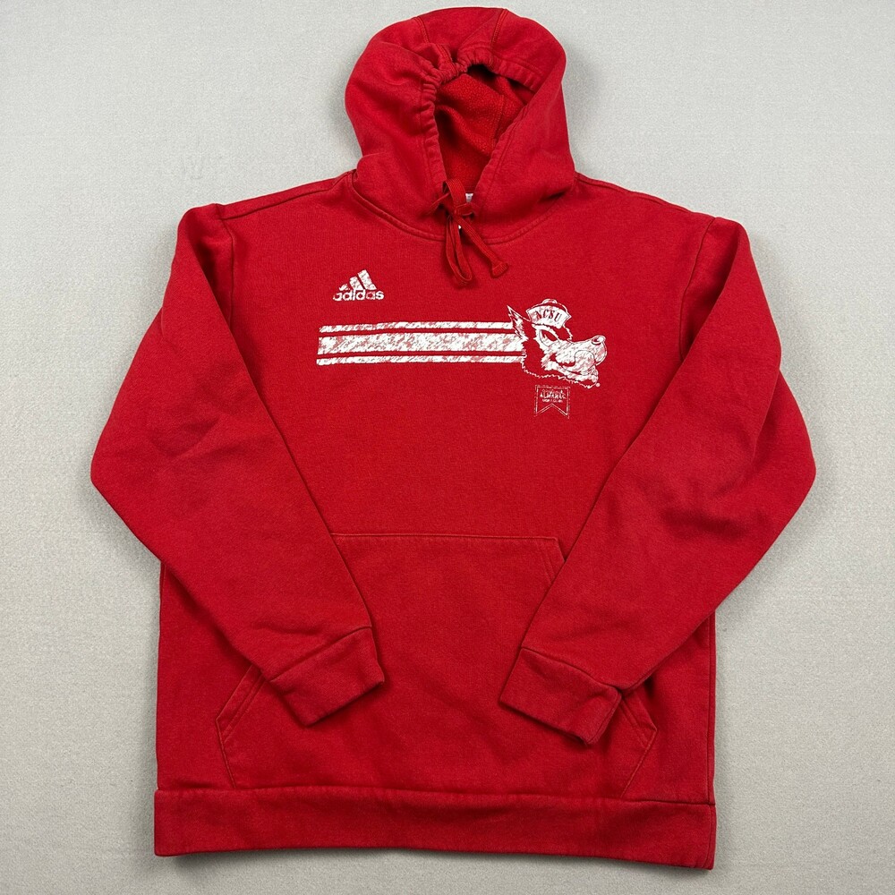 NC State Wolfpack Hoodie Men Medium Red Adidas Archive Edition  Sweatshirt M